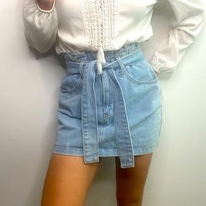 denim short skirt